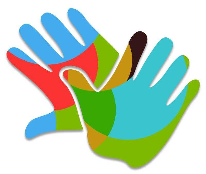 Ilustración de manos de colores