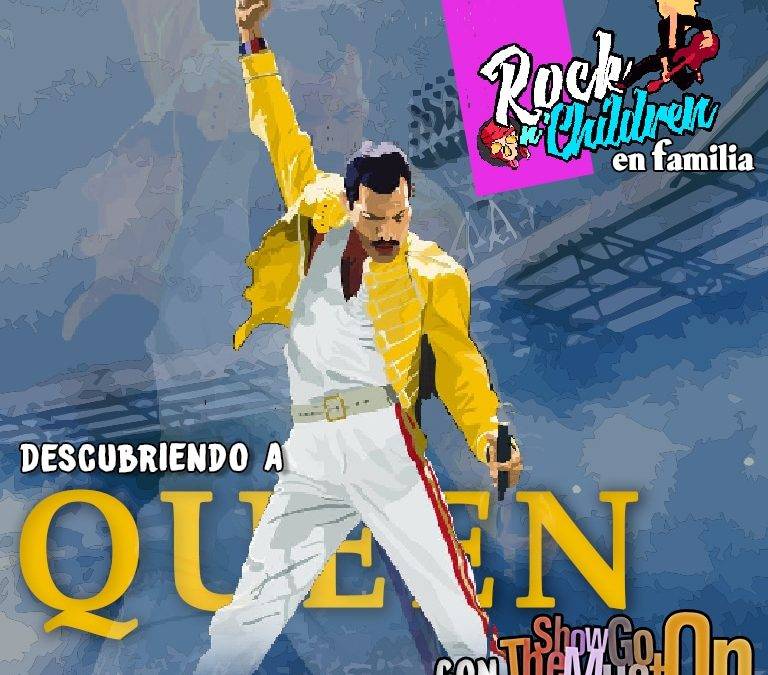 Cartel con una ilustración de Queen