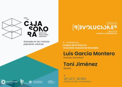 El Espacio Caja Sonora reúne a Luis García Montero y a Toni Jiménez para hablar de la lírica en la música granadina