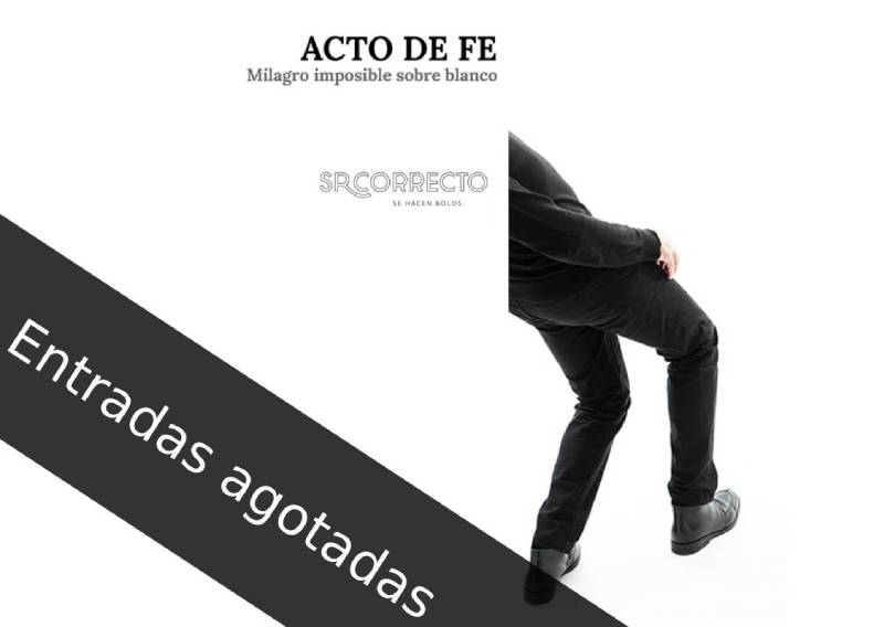 Creatividad del espectáculo 'Acto de fe de SrCorrecto' con un cuerpo recortado