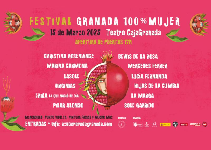 Creatividad promocional del 'Festival 100% Mujer Granada'