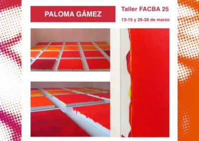 FACBA 25. Taller con la artista Paloma Gámez