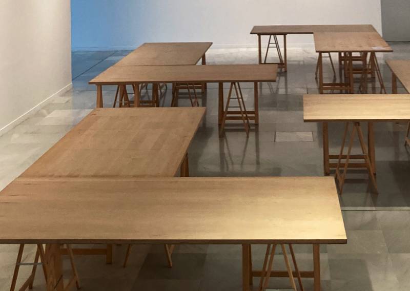 Imagen de la exposición 'Paloma Gámez | Simulacro | La maqueta como herramienta para materializar una idea'