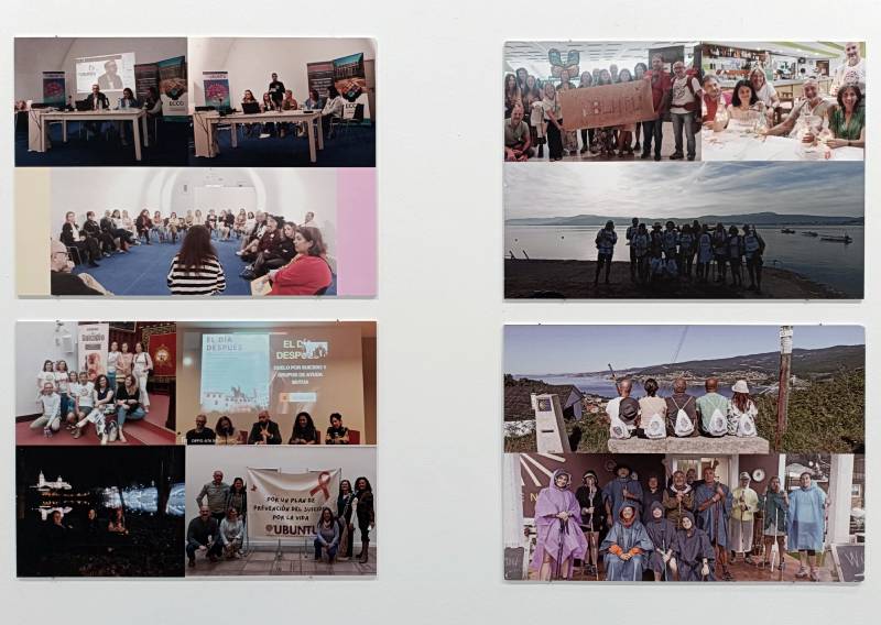 Cuatro fotografías de la exposición 'Invitando a vivir'