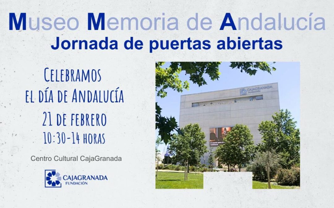 Infografía para la promoción de la Jornada de Puertas Abiertas en el Museo Memoria de Andalucía con motivo del Día de Andalucía