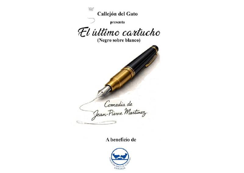 Imagen para la promoción de la obra de teatro 'El último cartucho' con una pluma