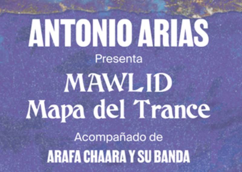Detalle del cartel para la difusión de 'Antonio Arias presenta Mawlid Mapa del Trance'