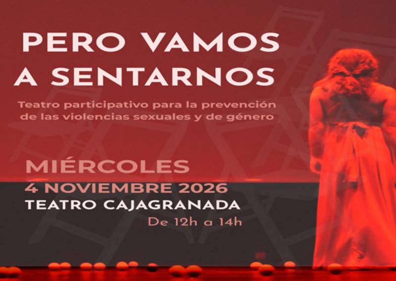 Detalle del cartel para la difusión de 'Pero vamos a sentarnos'
