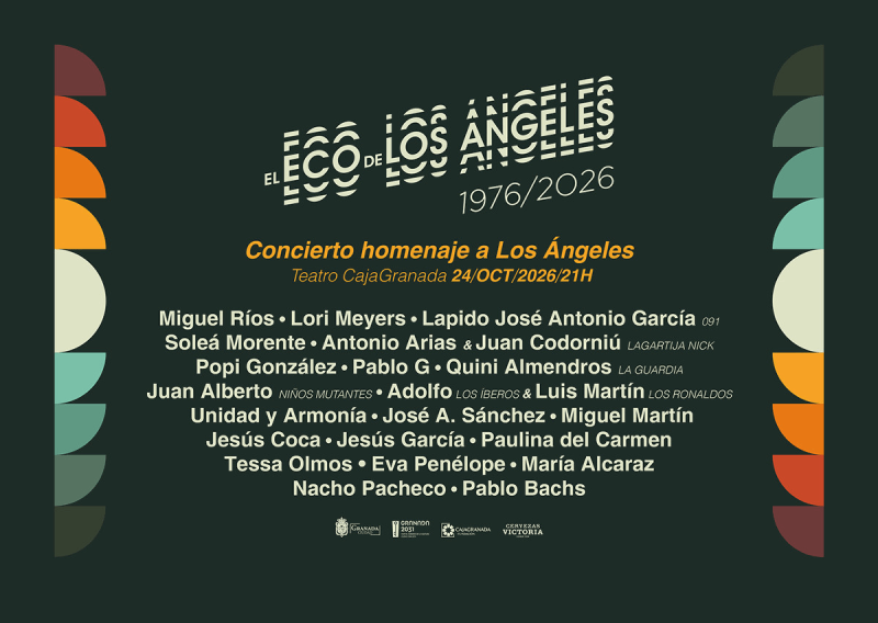 Detalle del cartel para la promoción del concierto 'El eco de Los Ángeles 1976-2026'