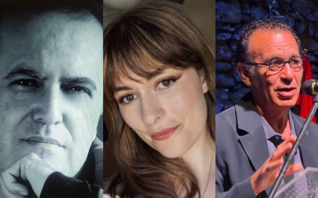 Premiados de la cuadragésima segunda edición de los ‘Premios Literarios Jaén’. De izquierda a derecha: Juan Cobos Wilkins, Premio Jaén de Poesía; María Peláez García, Premio Jaén de Narrativa Juvenil; y Diego Doncel, Premio Jaén de Novela.
